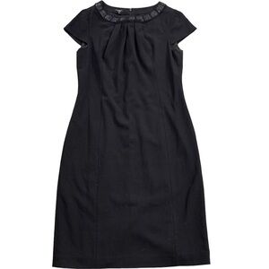 Talbots | LBD Little Black Dress Sequins Beaded Collar Size 10